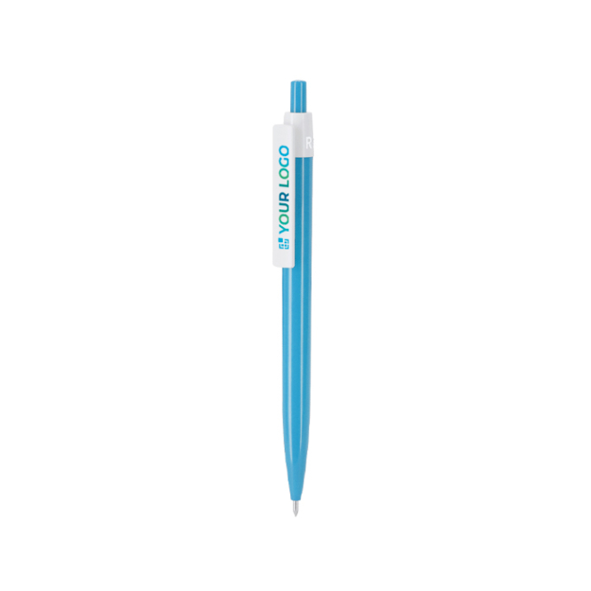 Kugelschreiber aus recyceltem Kunststoff mit Clip, blaue Tinte