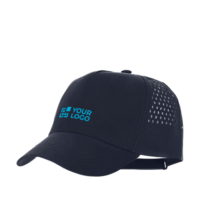 5-Panel-Mikrofaser-Kappe mit Perforationen hinten