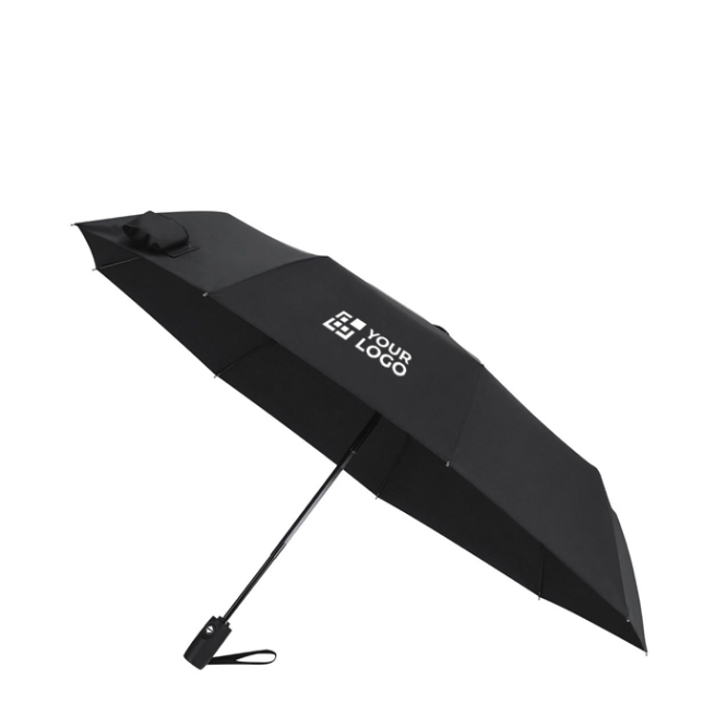 Automatischer Faltregenschirm aus Pongee-Polyester, windfest, Ø 96 cm