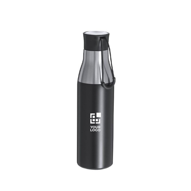 Thermoflasche aus recyceltem Edelstahl mit Tragekordel, 500 ml