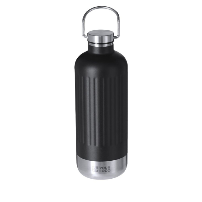 Thermoflasche aus recyceltem Edelstahl mit Griff, 800 ml