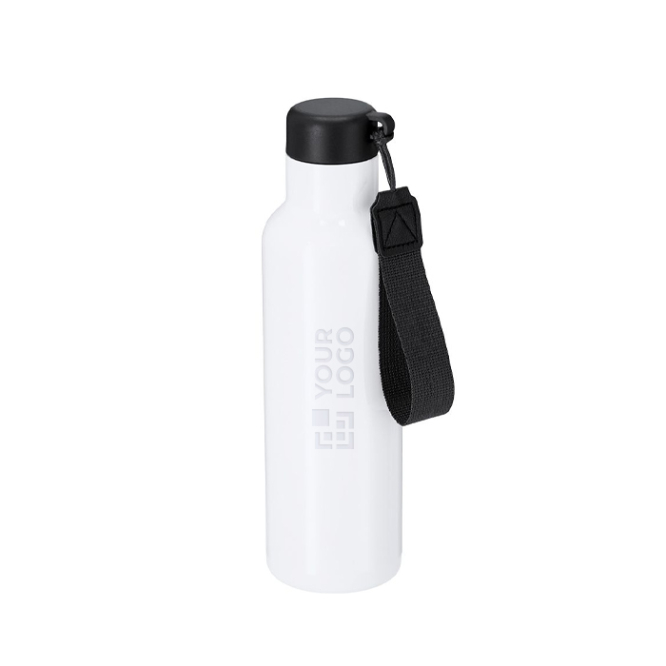 Weiße Trinkflasche aus recyceltem Edelstahl, 750 ml