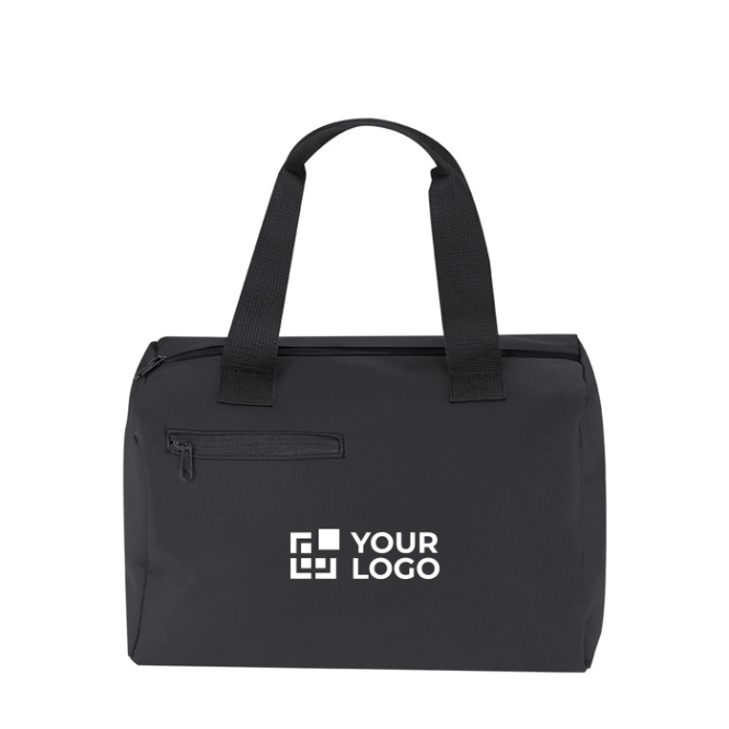 Kühltasche aus Kunstleder mit Vordertasche und Reißverschluss, 12 l