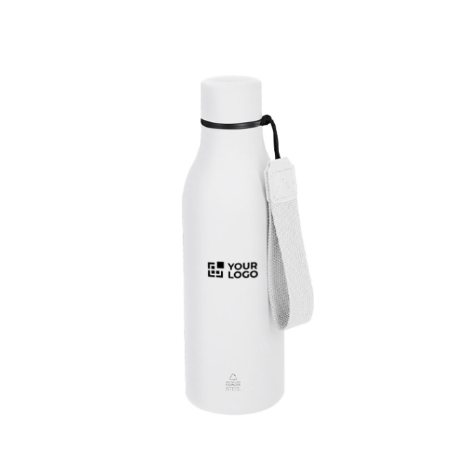 Gummierte Thermoflasche aus recyceltem Edelstahl, 480 ml