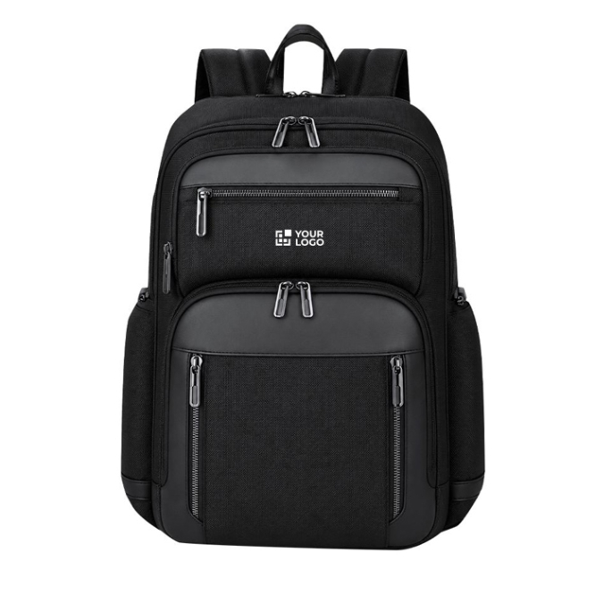 Gepolsterter Laptop-Rucksack aus Polyester mit mehreren Fächern, 15 Zoll