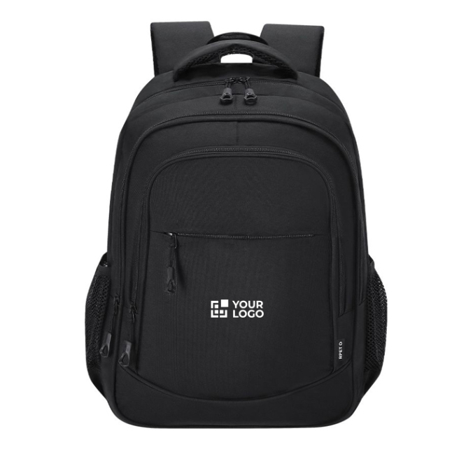 Laptop-Rucksack aus RPET mit 3 Reißverschlussfächern, 15 Zoll