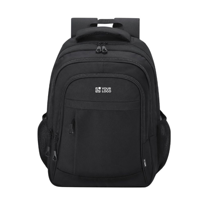 Gepolsterter Laptop-Rucksack faus RPET mit Trolleyband, 15 Zoll