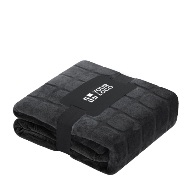 Karierte Korallenfleece-Decke mit weicher Rückseite, 300 g/m²