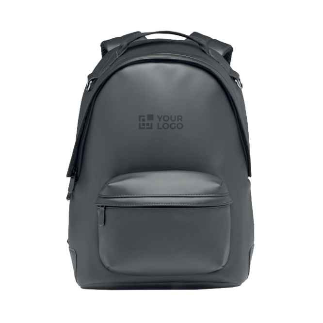 Laptop-Rucksack aus Kunstleder mit Vordertasche, 15''