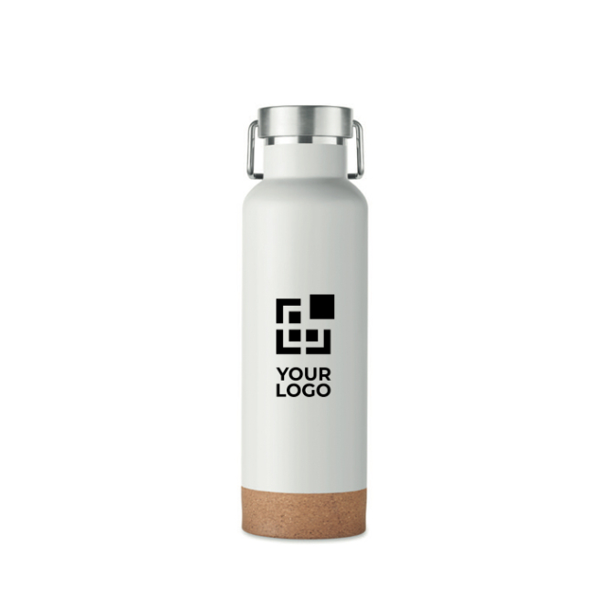 Doppelwandige Edelstahlflasche mit Kork 500 ml