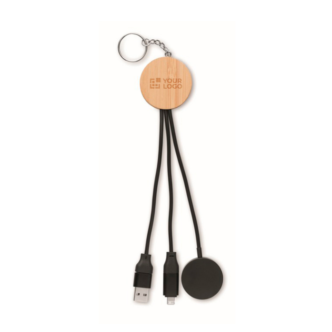 Ladekabel-Set mit Uhrenladefunktion als Schlüsselanhänger