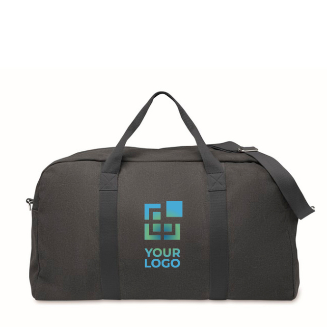 Einfarbige Reisetasche aus recyceltem Gewebe mit Doppelgriff