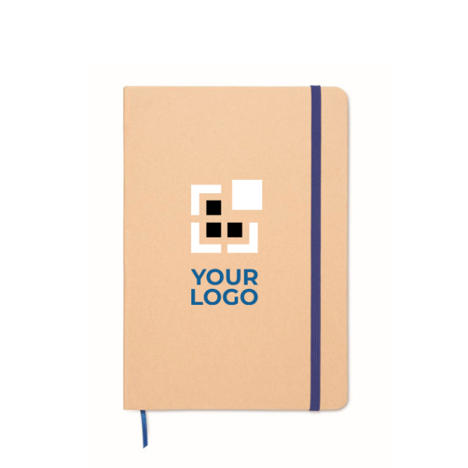 Liniertes Notizbuch mit Gummiband und Lesezeichen, A5