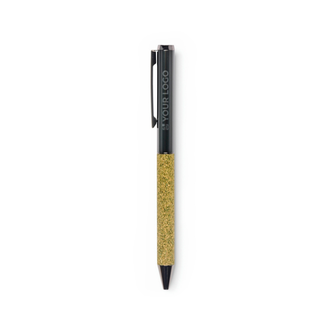 Drehbarer Kugelschreiber aus recycelten Materialien, blaue Tinte