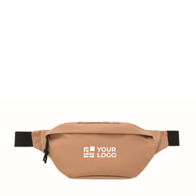 Bauchtasche aus RPET-Polyester 600D mit Reißverschlüssen