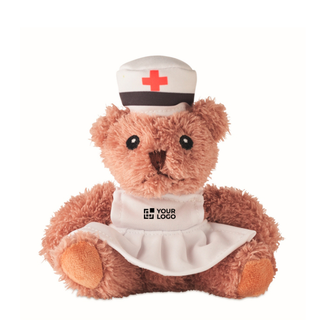 Teddybär aus Polyester mit bedrucktem Krankenschwester-T-Shirt