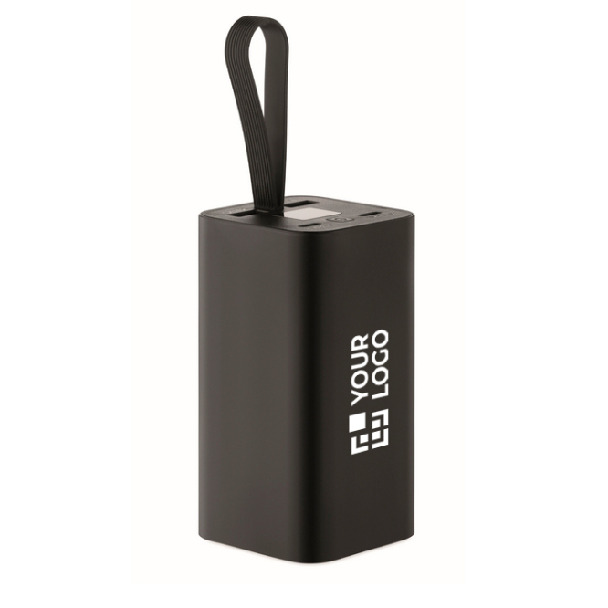 Powerbank aus recyceltem Aluminium mit digitaler Anzeige 20.000 mAh