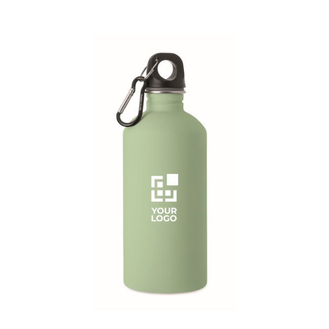 Auslaufsichere Flasche aus recyceltem Edelstahl mit gummierter Oberfläche 500 ml