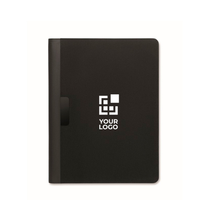 A4-Mappe aus Kunstleder mit Taschen und liniertem Notizblock