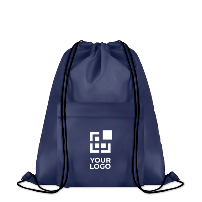 Originelle Turnbeutel mit Tasche bedrucken Ansicht mit Druckbereich