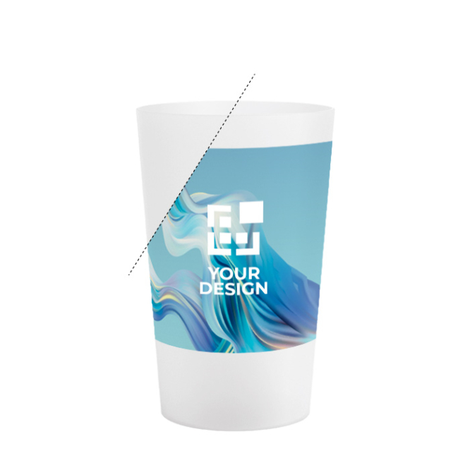 Wiederverwendbarer Kunststoffbecher, in Europa hergestellt, 330 ml