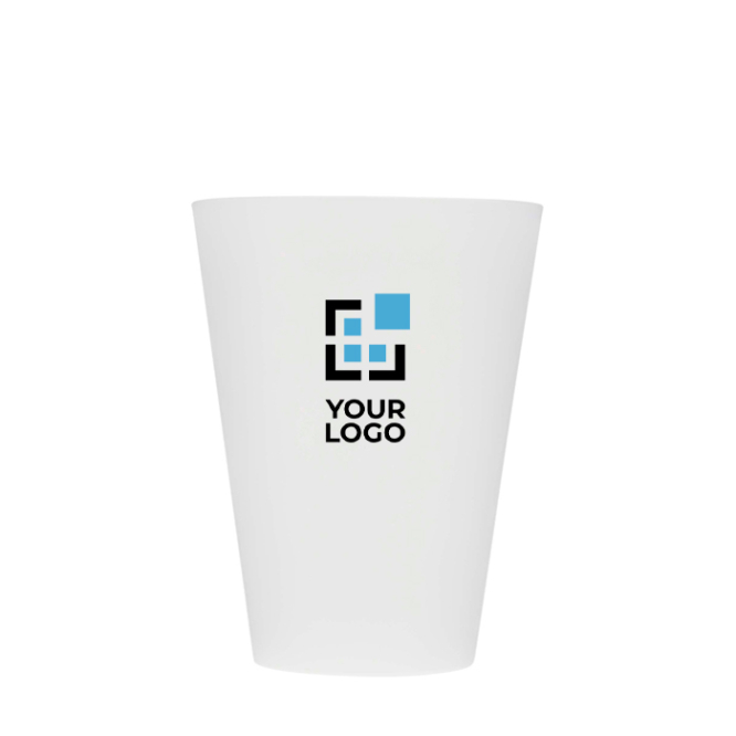 Transparenter Kunststoffbecher mit matter Oberfläche, 300 ml
