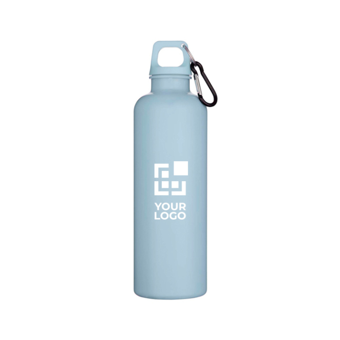 Robuste, leichte Trinkflasche aus recyceltem Kunststoff mit Karabiner 750 ml