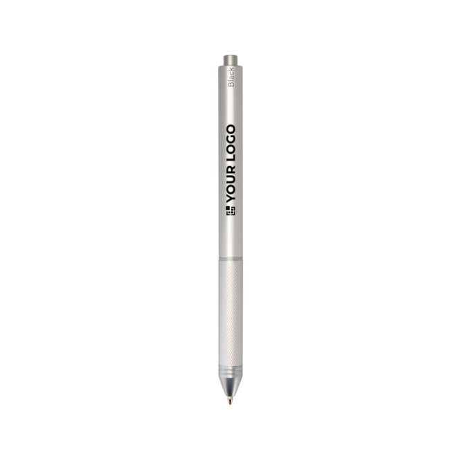 4-in-1-Kugelschreiber aus Edelstahl mit Druckbleistift und drei Tintenfarben