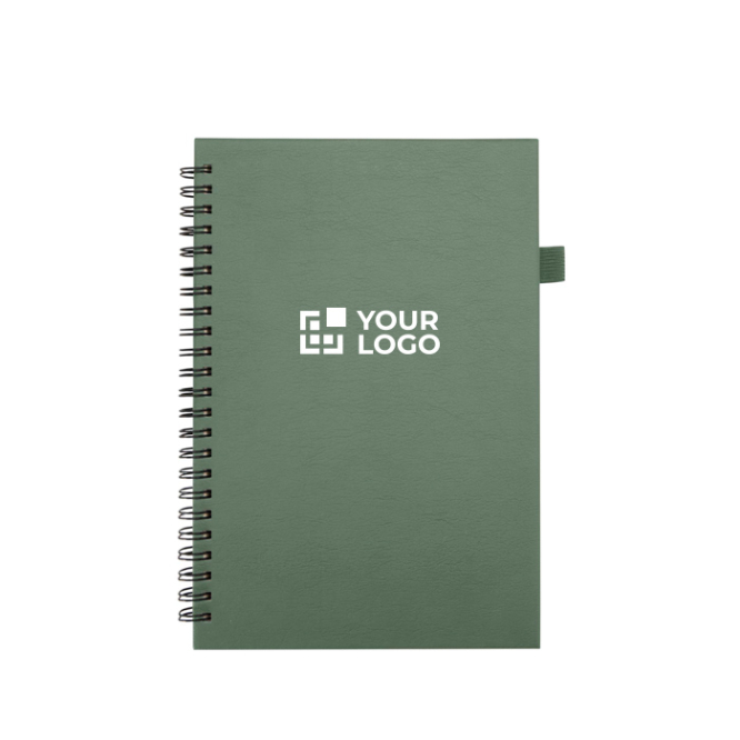 A5-Notizbuch aus Kunstleder mit festem Einband, Spiralbindung und linierten Seiten JournalBooks