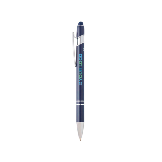 Kuli aus recyceltem Alu mit Touchspitze, blaue Tinte