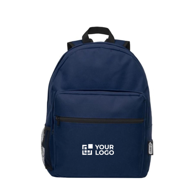 Recycelter Rucksack zum Bedrucken lassen Ansicht mit Druckbereich