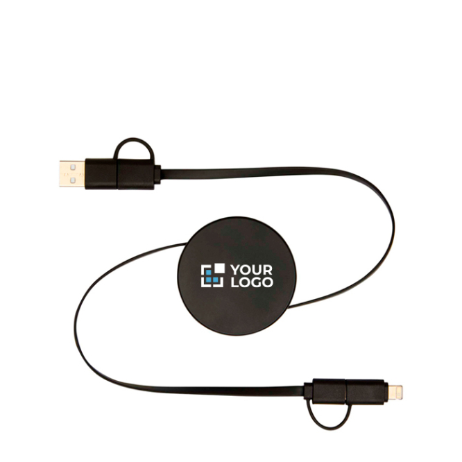 5-in-1 Schnellladekabel aus recyceltem Plastik