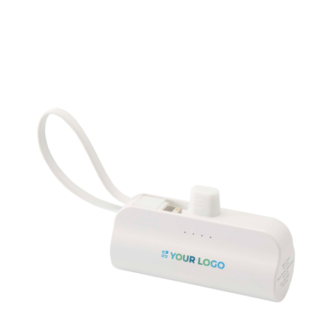 2-in-1-Powerbank aus recyceltem Kunststoff mit Klappständer
