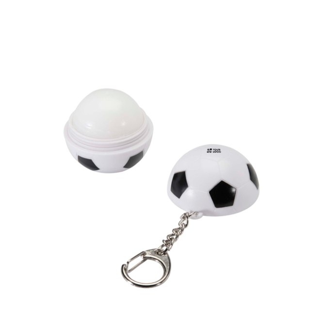 Lippenbalsam mit Schlüsselanhänger in Fußballform, LSF 15, Vanille