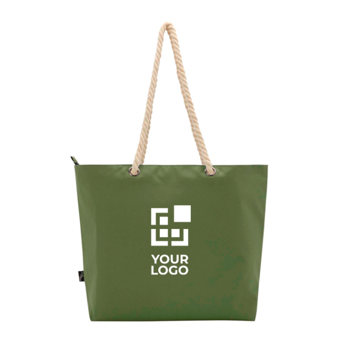 Strandtasche aus Recyclingpolyester mit Kordelgriffen, 23 L