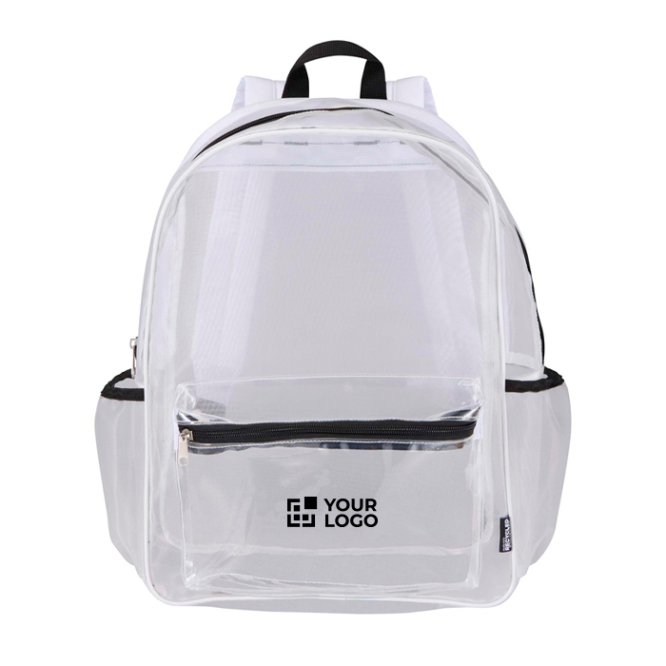 Transparenter Rucksack aus recyceltem Netzgewebe mit Fronttasche, 18 l
