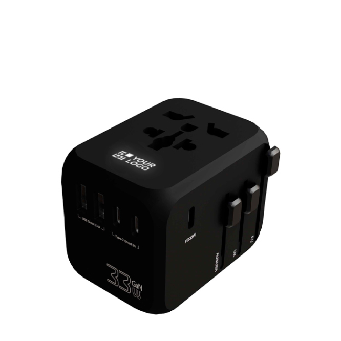 Reiseadapter mit GaN-Technologie und 33-W-Schnellladefunktion
