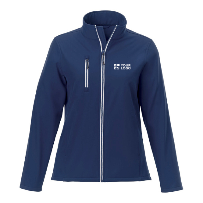 Softshelljacken Polyester Damen 250 g/m2 Ansicht mit Druckbereich