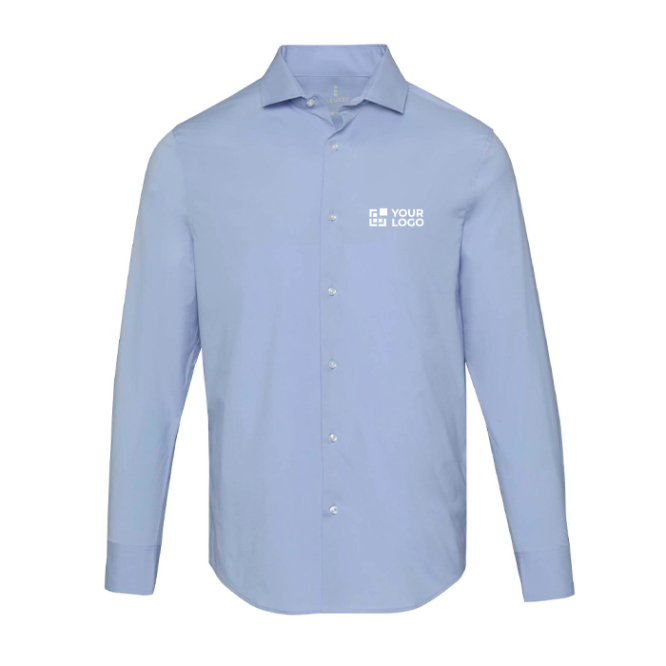 Popeline Herrenhemd mit langen Ärmeln und geradem Schnitt 133 g/m² Elevate