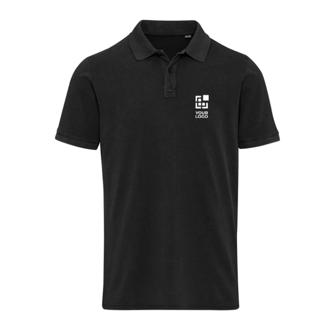 Herren-Poloshirt mit kurzen Ärmeln aus vorgewaschenem Piqué, 200 g/m², Elevate