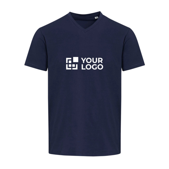 Unisex-T-Shirt mit V-Ausschnitt aus Bio-Baumwolle und Elasthan, 200 g/m², Elevate