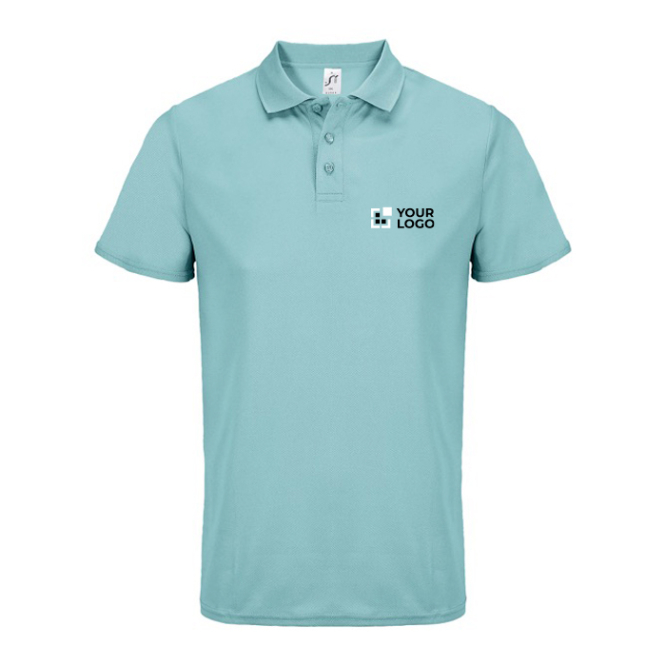 Sport-Polo Recycling-Polyester, kurzarm, 3 Knöpfe 