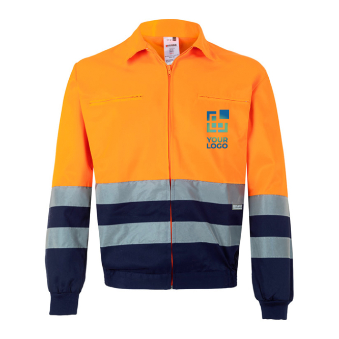 Zweifarbige Arbeitsjacke in großer Größe 