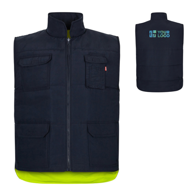 Gepolsterte wendbare Arbeitsweste aus Polyester, 220 g/m2 