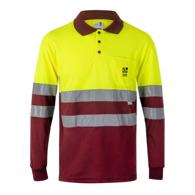5XL-Arbeits-Polo mit langen Ärmeln aus Polyester, 160 g/m2 