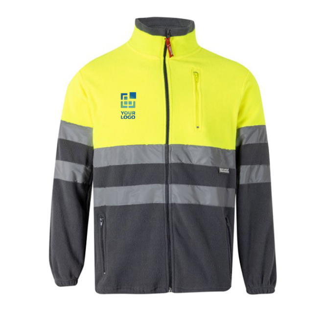 Warnschutz-Fleece-Arbeitsjacke aus Polyester, 280 g/m2 