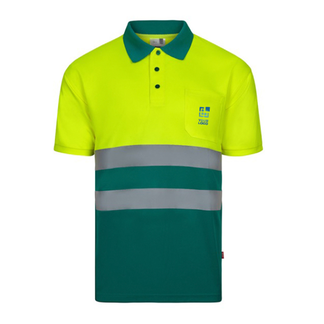 Unisex-Arbeits-Poloshirt mit Sicherheitsstreifen, 140 g/m2 