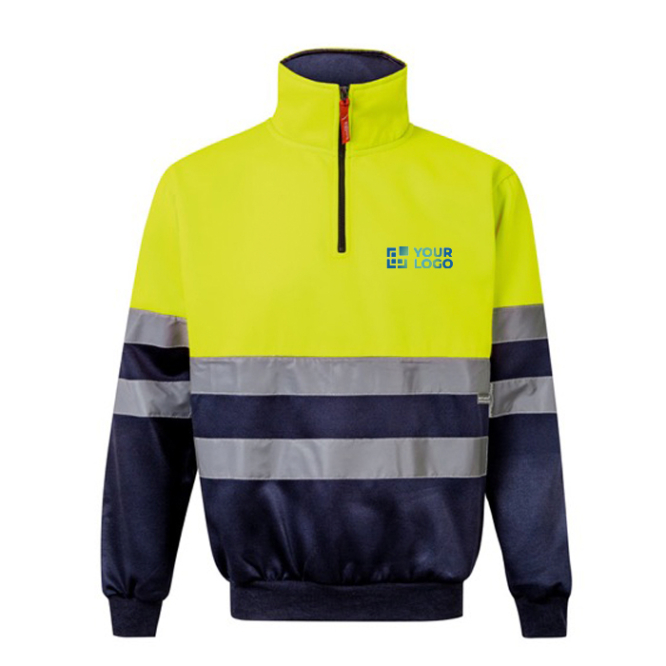 Fleece-Sweatshirt aus Polyester mit hohem Kragen, 300 g/m2 