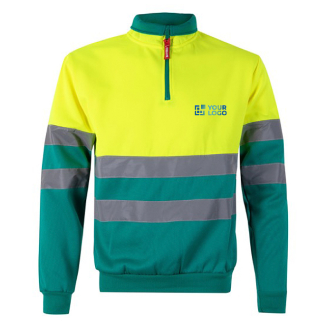 Zweifarbiger Arbeits-Fleecepulli aus Polyester, 300 g/m2 