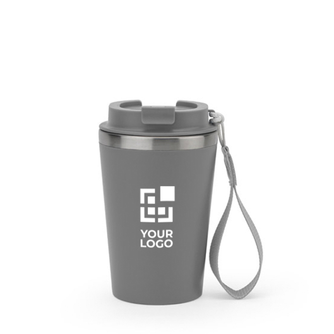 Reisebecher aus recyceltem Stahl mit Vakuumisolierung 440 ml